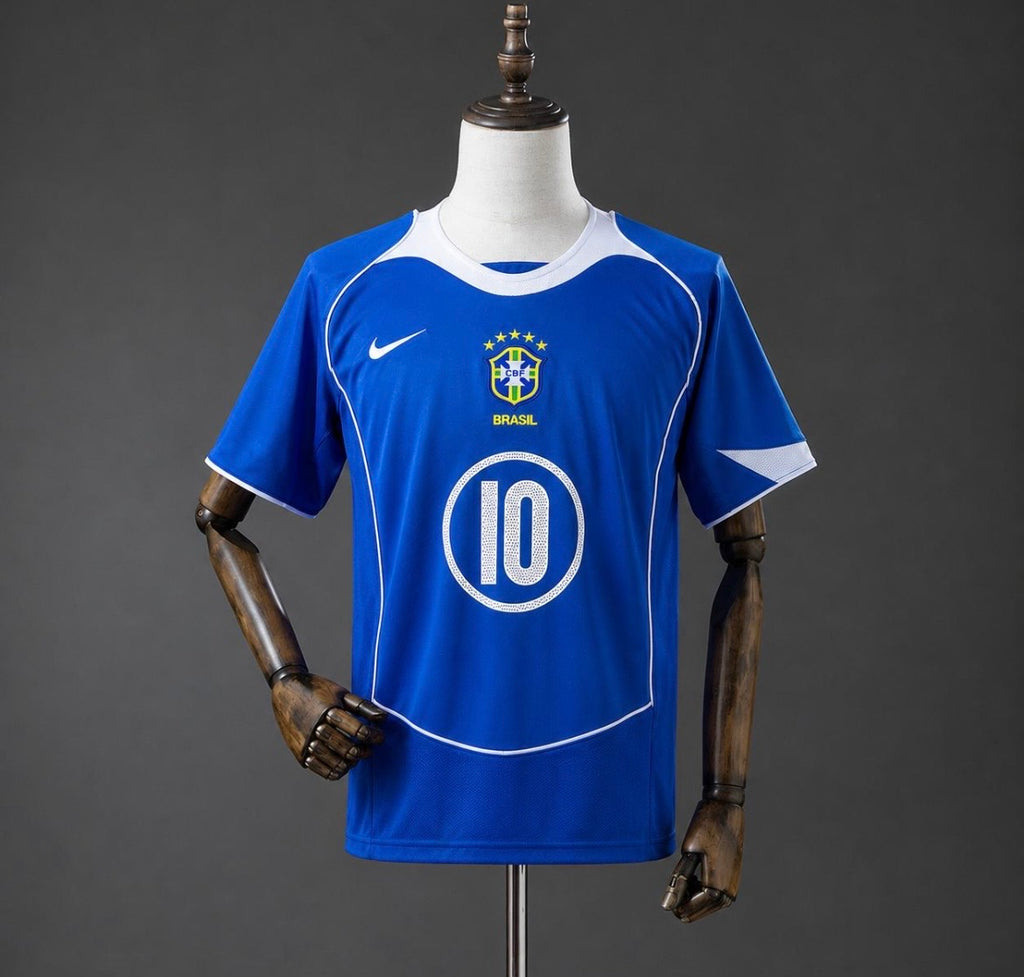 Camisa Futebol Brasil Retrô 04/05 II Total 90 Azul Masculina