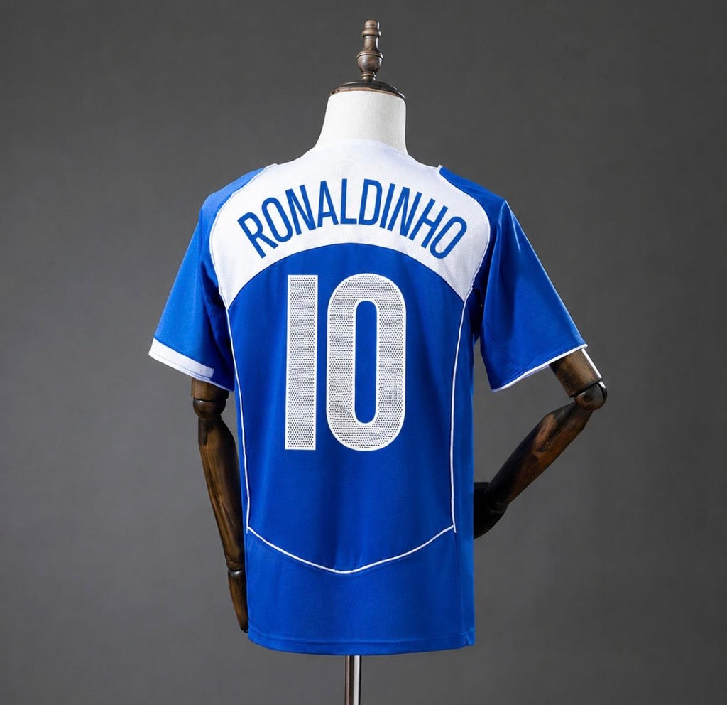 Camisa Futebol Brasil Retrô 04/05 II Total 90 Azul Masculina